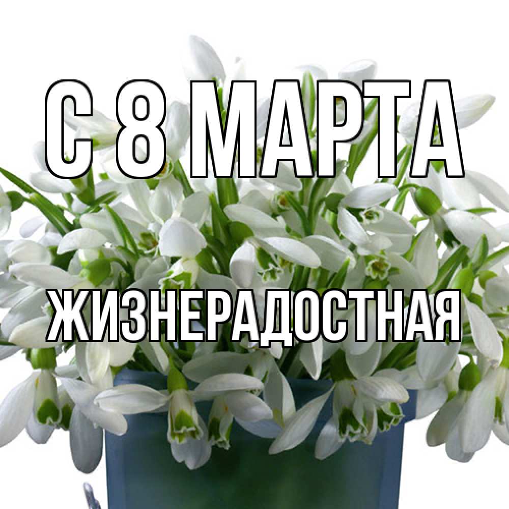 Открытка на каждый день с именем, Жизнерадостная C 8 МАРТА цветы к международному женскому дню Прикольная открытка с пожеланием онлайн скачать бесплатно 