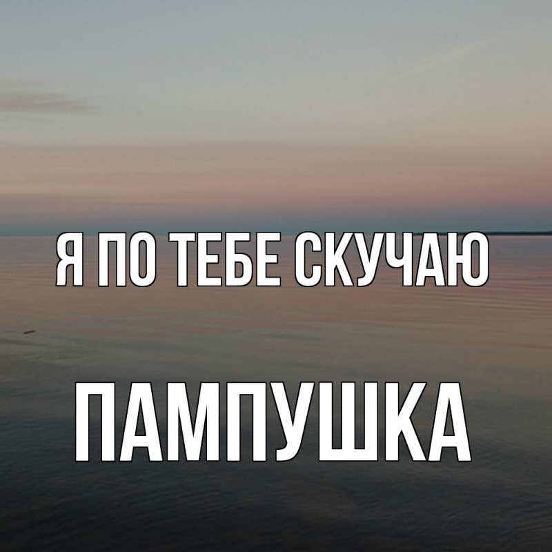 Картинка Я по тебе скучаю, Пампушка
