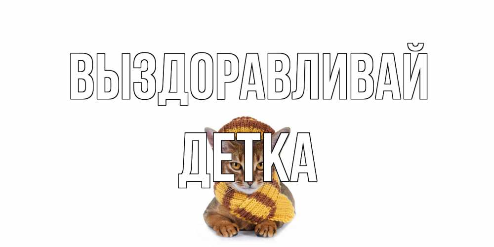 Открытка на каждый день с именем, Детка Выздоравливай родные не болейте Прикольная открытка с пожеланием онлайн скачать бесплатно 