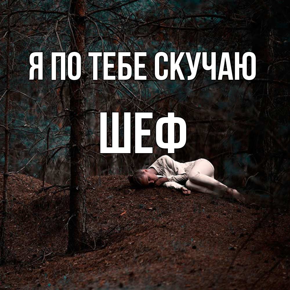 Открытка на каждый день с именем, Шеф Я по тебе скучаю очень Прикольная открытка с пожеланием онлайн скачать бесплатно 