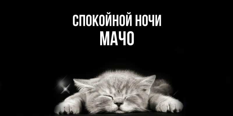 Картинка Спокойной ночи, Мачо