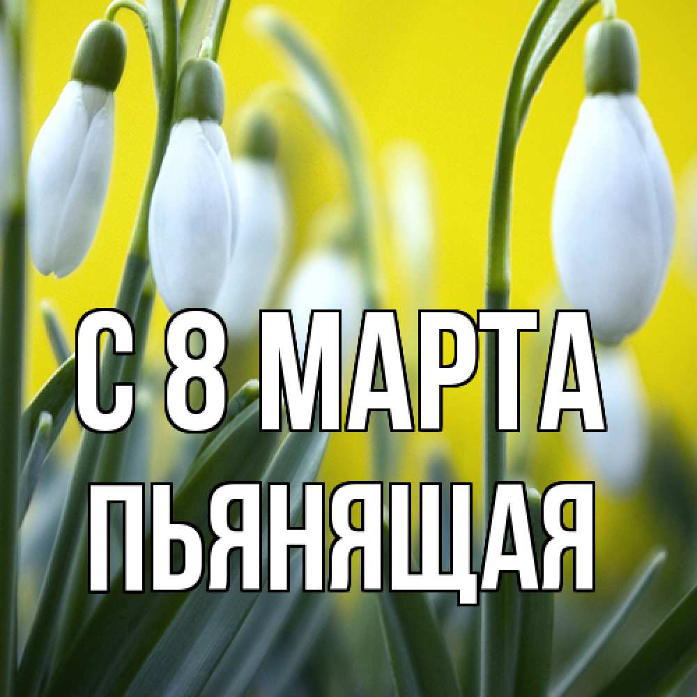 Открытка на каждый день с именем, Пьянящая C 8 МАРТА весенние цветы Прикольная открытка с пожеланием онлайн скачать бесплатно 