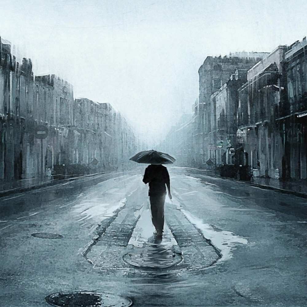 Открытка на каждый день с именем, Зайчонок Не грусти опустевшая улица Прикольная открытка с пожеланием онлайн скачать бесплатно 