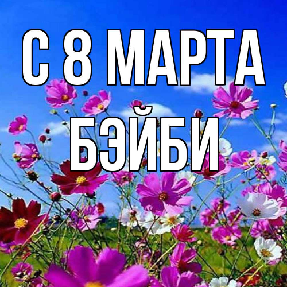 Открытка на каждый день с именем, бэйби C 8 МАРТА цветы Прикольная открытка с пожеланием онлайн скачать бесплатно 