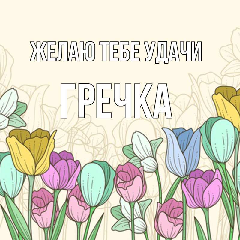 Картинка Желаю тебе удачи, Гречка