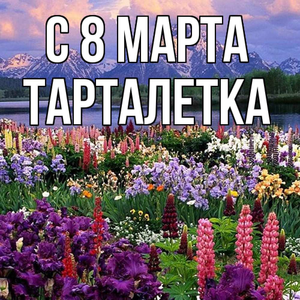 Открытка на каждый день с именем, Тарталетка C 8 МАРТА международный женский день Прикольная открытка с пожеланием онлайн скачать бесплатно 