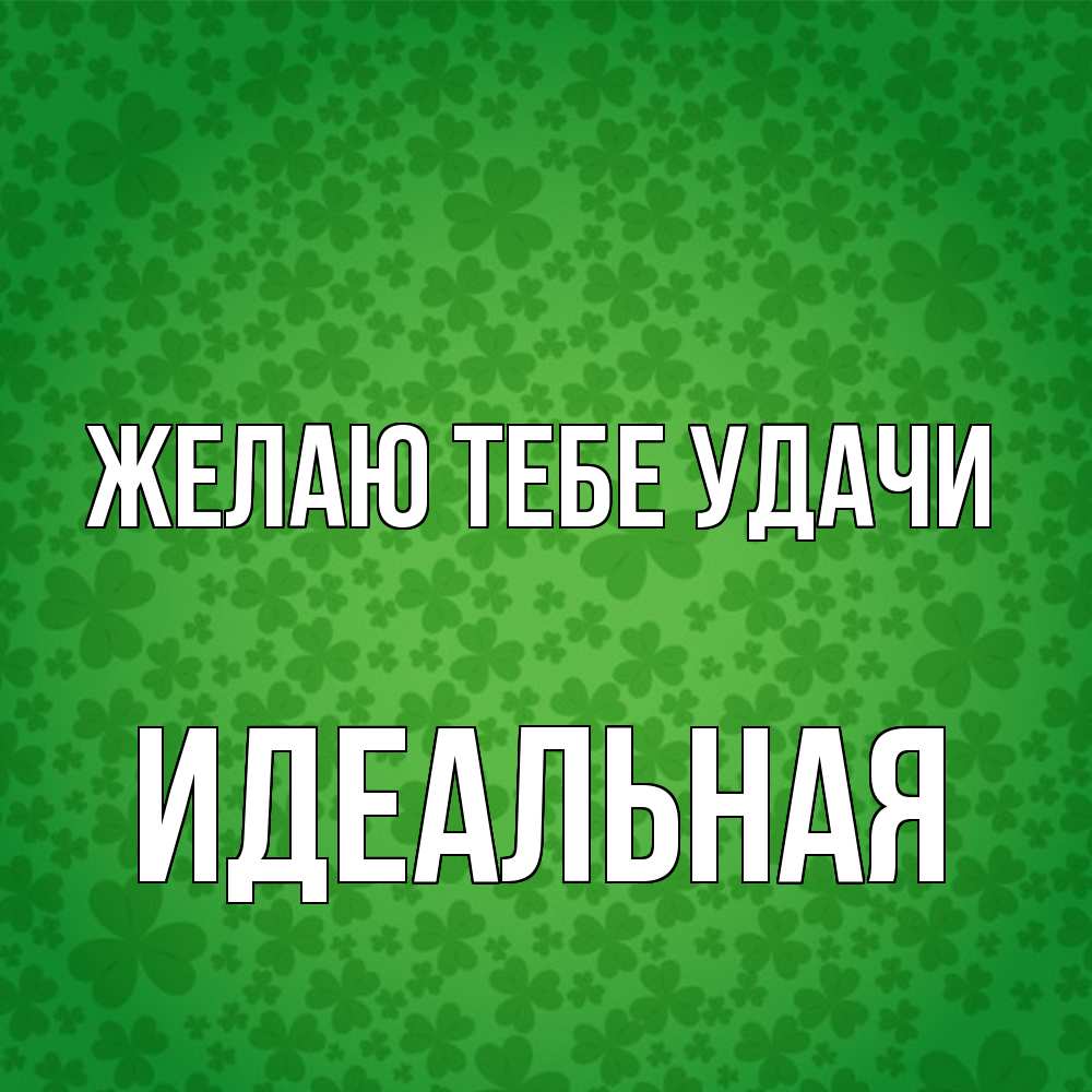 Открытка на каждый день с именем, идеальная Желаю тебе удачи много листочков на удачу Прикольная открытка с пожеланием онлайн скачать бесплатно 