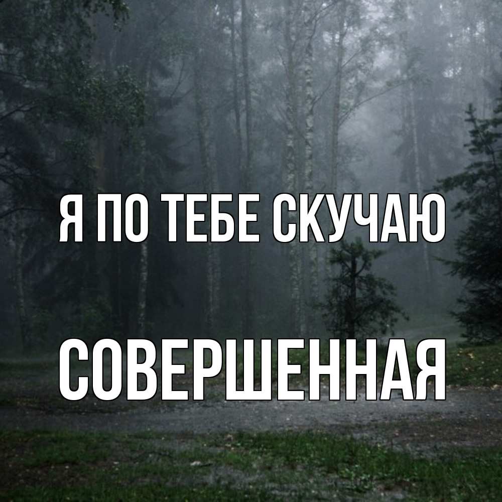 Открытка на каждый день с именем, Совершенная Я по тебе скучаю одна и плохо мне Прикольная открытка с пожеланием онлайн скачать бесплатно 