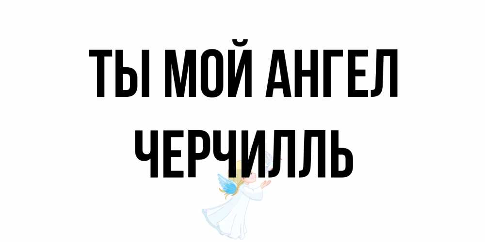 Открытка на каждый день с именем, Черчилль Ты мой ангел ангел, голубь Прикольная открытка с пожеланием онлайн скачать бесплатно 