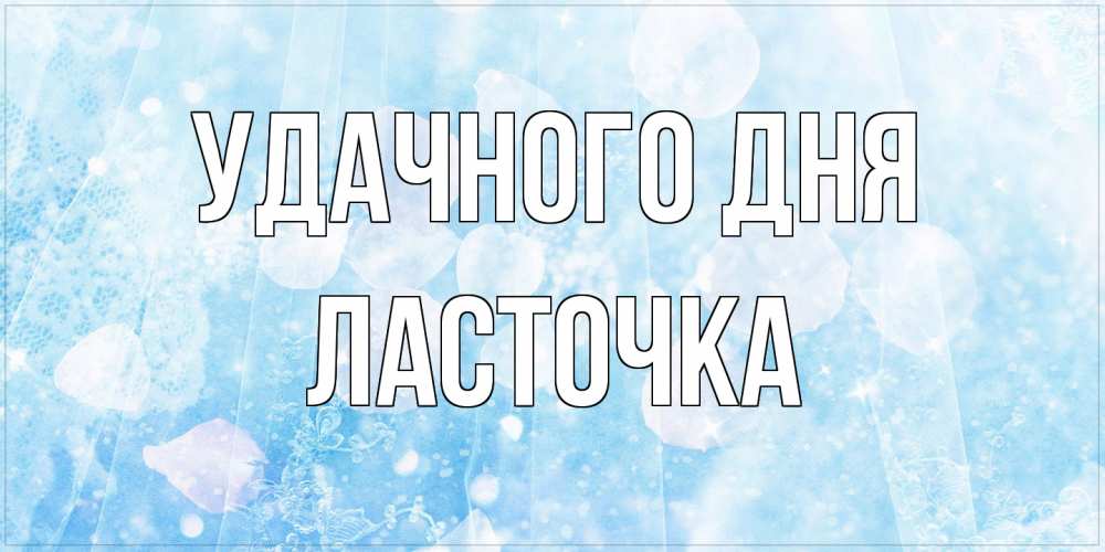 Открытка на каждый день с именем, Ласточка Удачного дня зимняя тема Прикольная открытка с пожеланием онлайн скачать бесплатно 