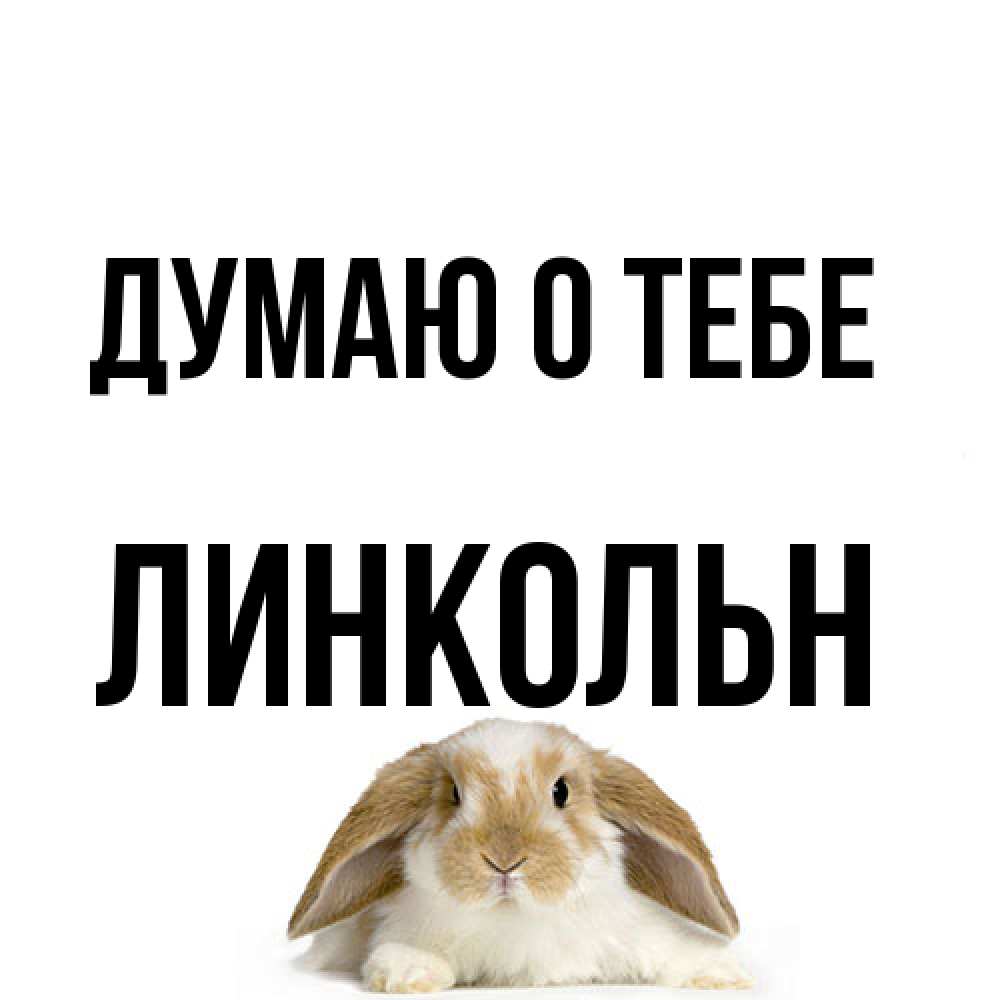 Открытка на каждый день с именем, Линкольн Думаю о тебе подписать своими руками онлайн Прикольная открытка с пожеланием онлайн скачать бесплатно 