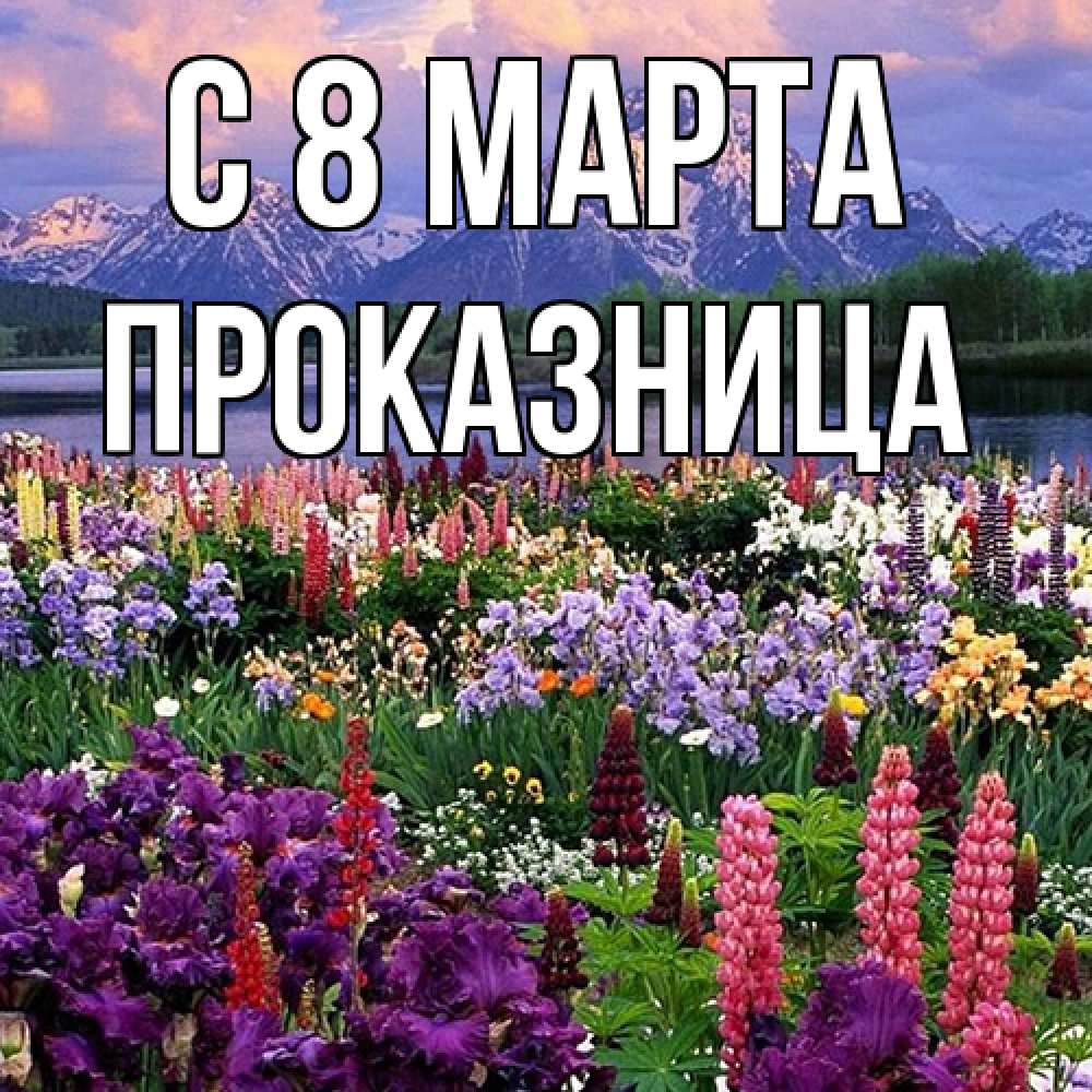 Открытка на каждый день с именем, Проказница C 8 МАРТА международный женский день Прикольная открытка с пожеланием онлайн скачать бесплатно 