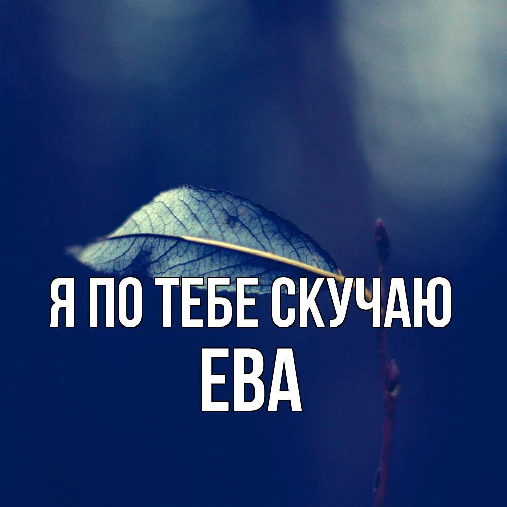 Открытка на каждый день с именем, Ева Я по тебе скучаю одна ветка 1 Прикольная открытка с пожеланием онлайн скачать бесплатно 