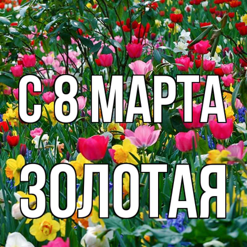 Картинка C 8 МАРТА, золотая