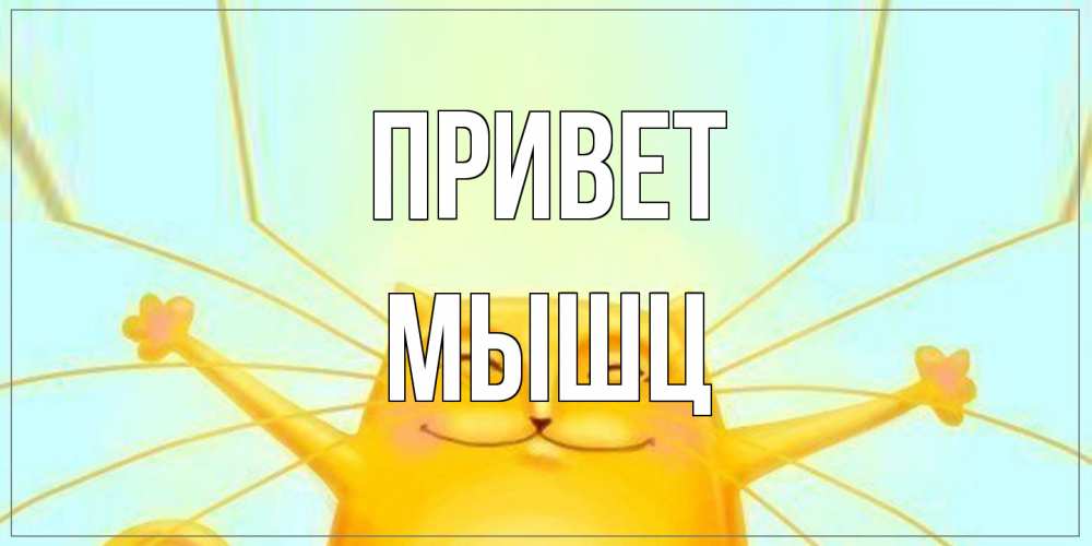 Открытка на каждый день с именем, Мышц Привет кот Прикольная открытка с пожеланием онлайн скачать бесплатно 