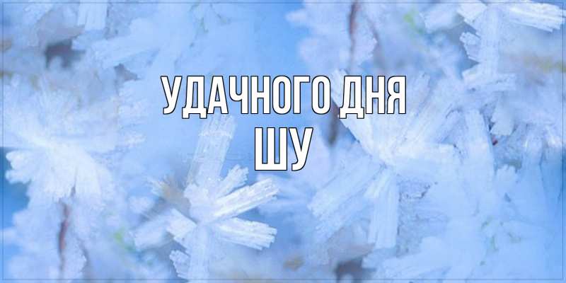 Картинка Удачного дня, Шу