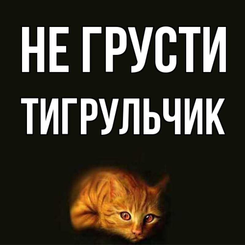 Картинка Не грусти, Тигpульчик
