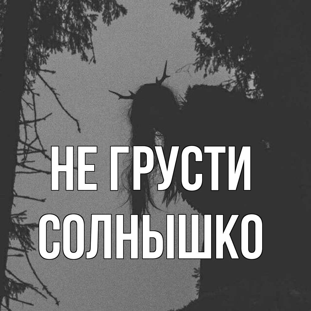 Открытка на каждый день с именем, Солнышко Не грусти чудище лесное Прикольная открытка с пожеланием онлайн скачать бесплатно 