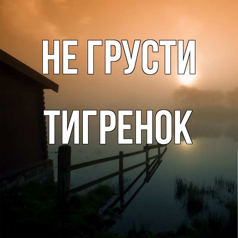 Картинка Не грусти, Тигpенок
