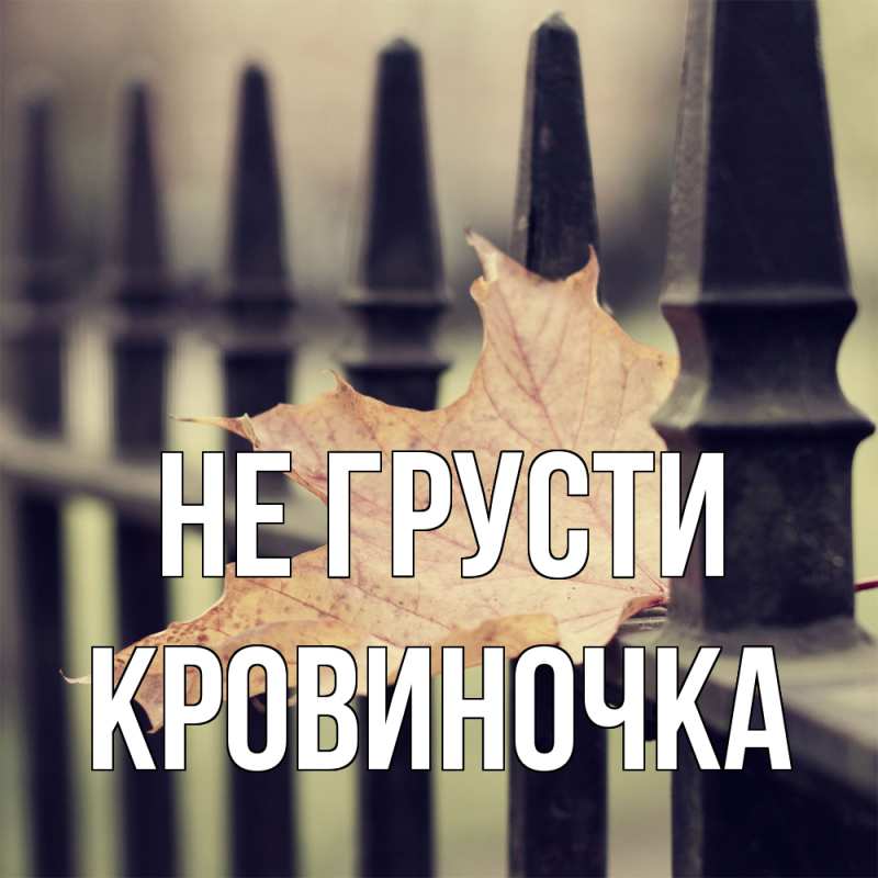 Картинка Не грусти, кровиночка