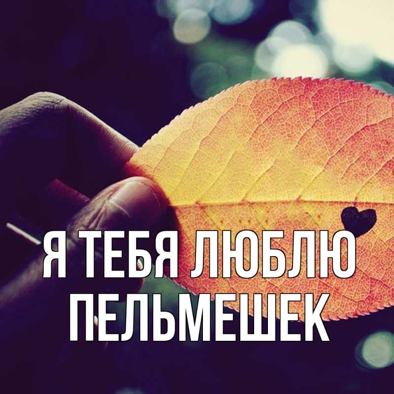 Открытка с именем, пельмешек, Я тебя люблю