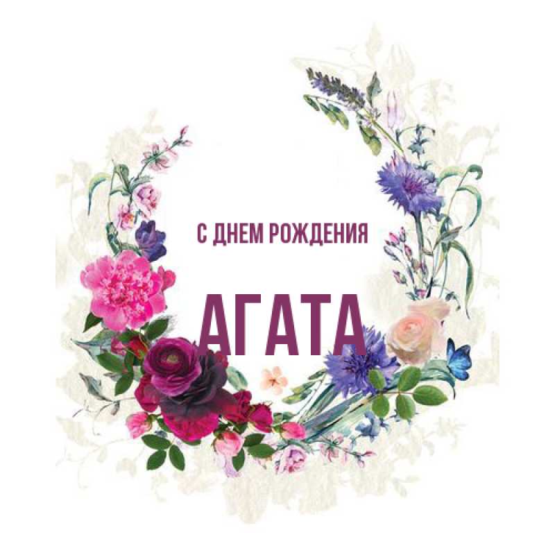 Картинка С днем рождения, Агата