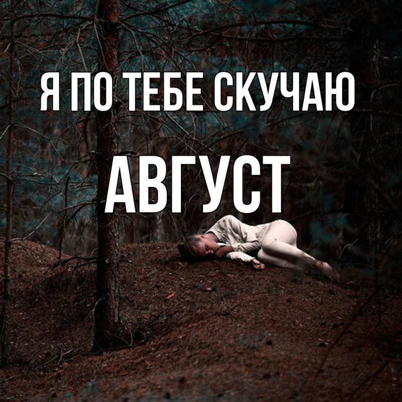 Картинка Я по тебе скучаю, Август