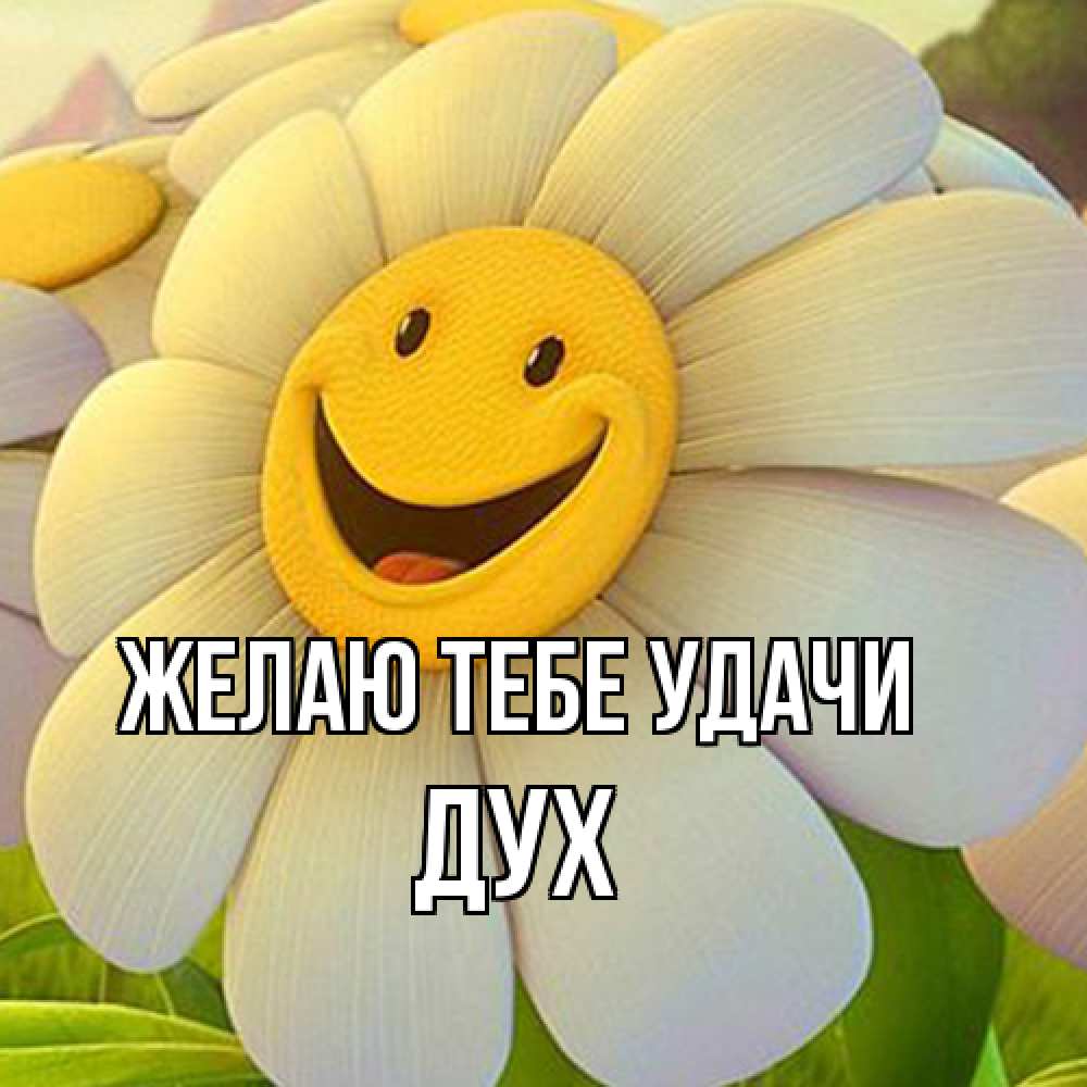 Открытка на каждый день с именем, Дух Желаю тебе удачи подписать открытку своим текстом Прикольная открытка с пожеланием онлайн скачать бесплатно 