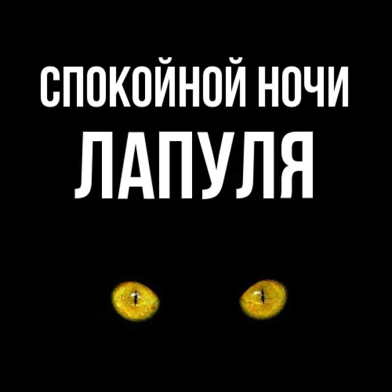 Картинка Спокойной ночи, Лапуля