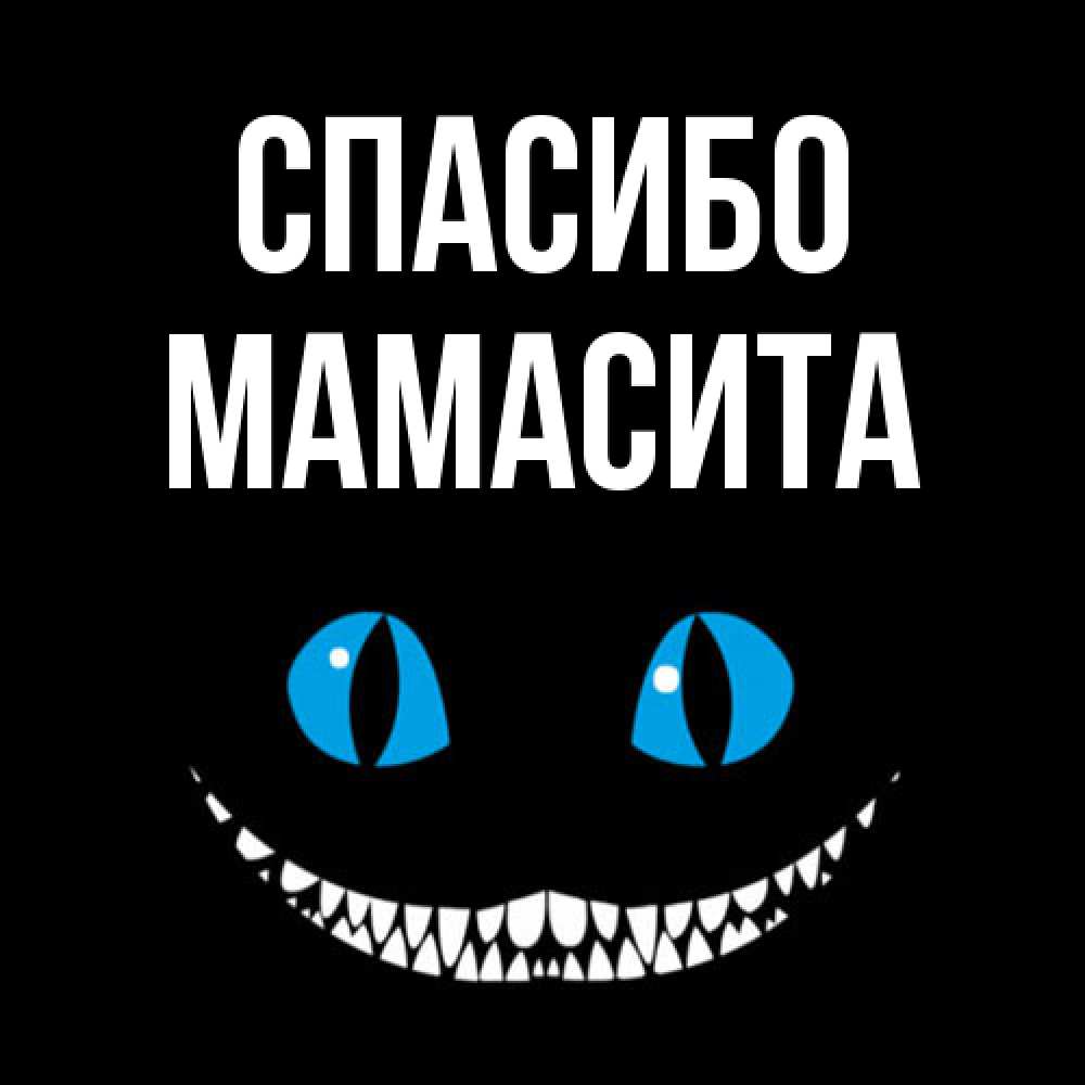 Открытка на каждый день с именем, Мамасита Спасибо благодарю от чеширика Прикольная открытка с пожеланием онлайн скачать бесплатно 