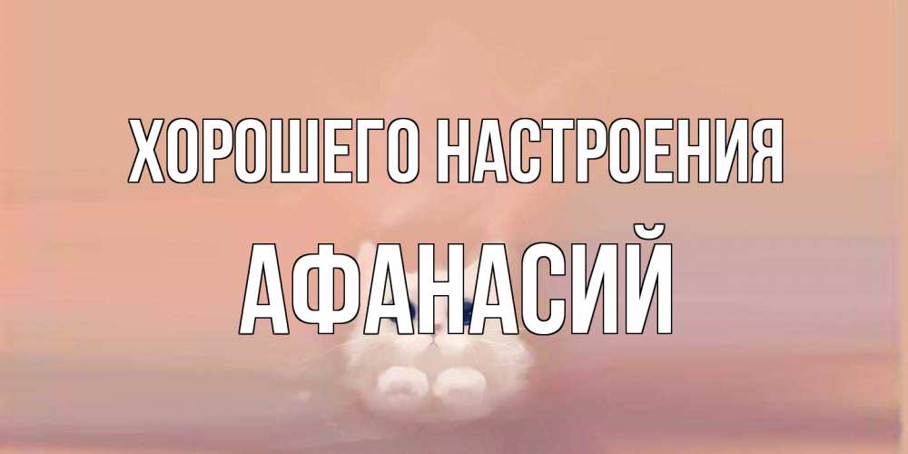 Открытка на каждый день с именем, Афанасий Хорошего настроения кошка Прикольная открытка с пожеланием онлайн скачать бесплатно 
