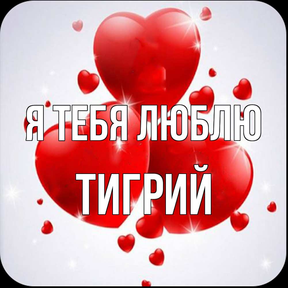 Открытка на каждый день с именем, Тигрий Я тебя люблю рамочка 1 Прикольная открытка с пожеланием онлайн скачать бесплатно 