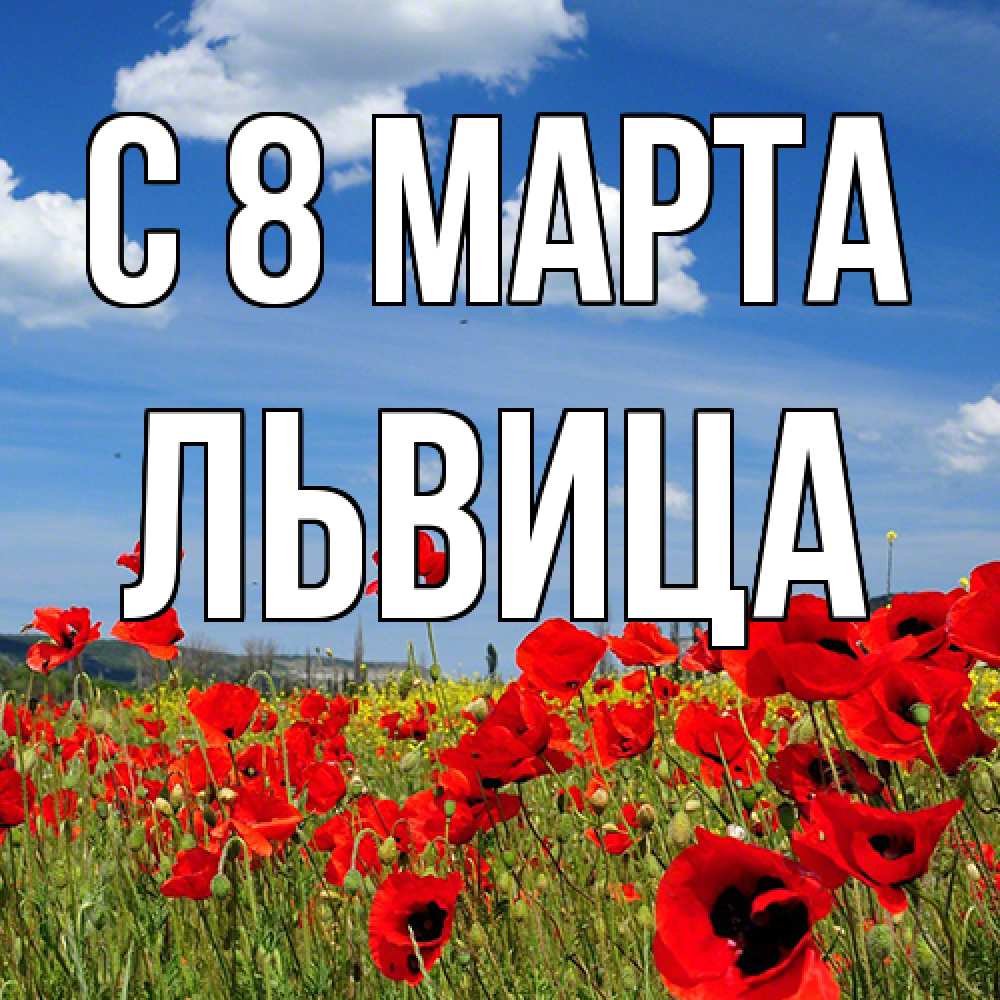 Открытка на каждый день с именем, Львица C 8 МАРТА международный женский день 1 Прикольная открытка с пожеланием онлайн скачать бесплатно 