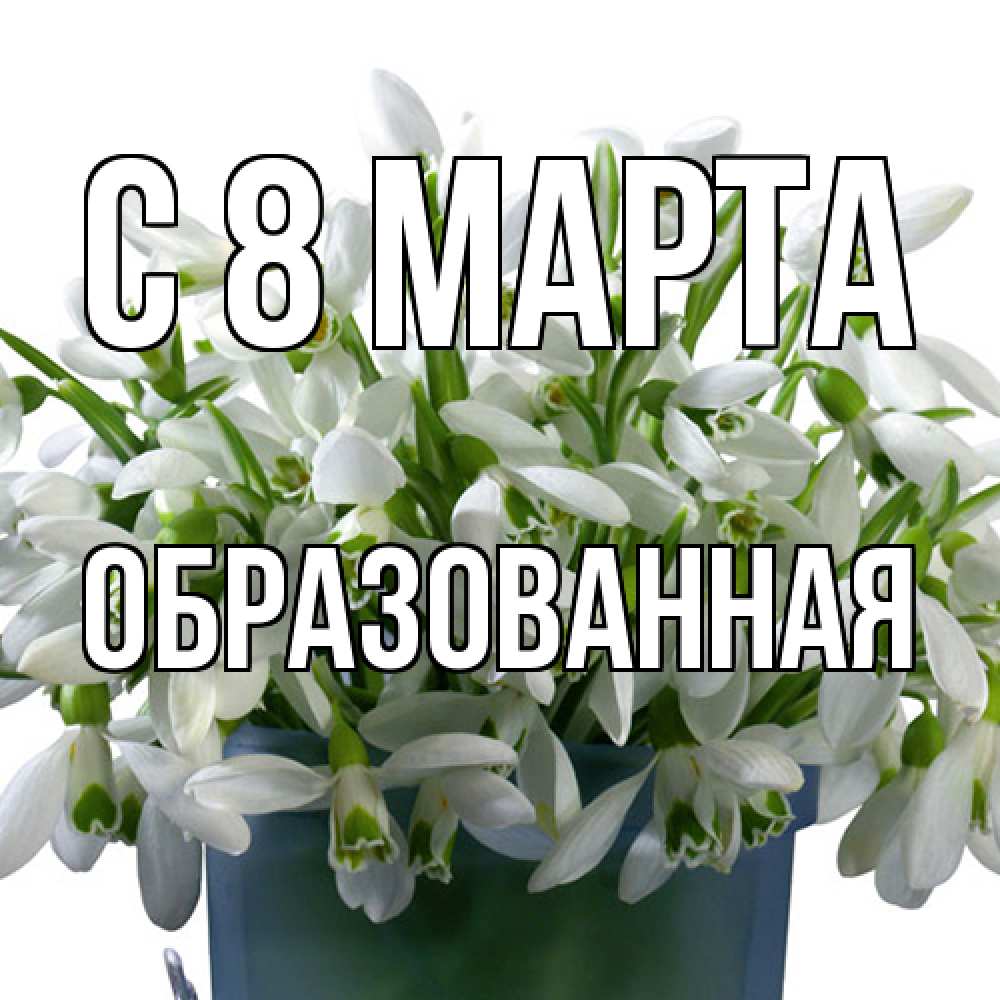 Открытка на каждый день с именем, Образованная C 8 МАРТА цветы к международному женскому дню Прикольная открытка с пожеланием онлайн скачать бесплатно 