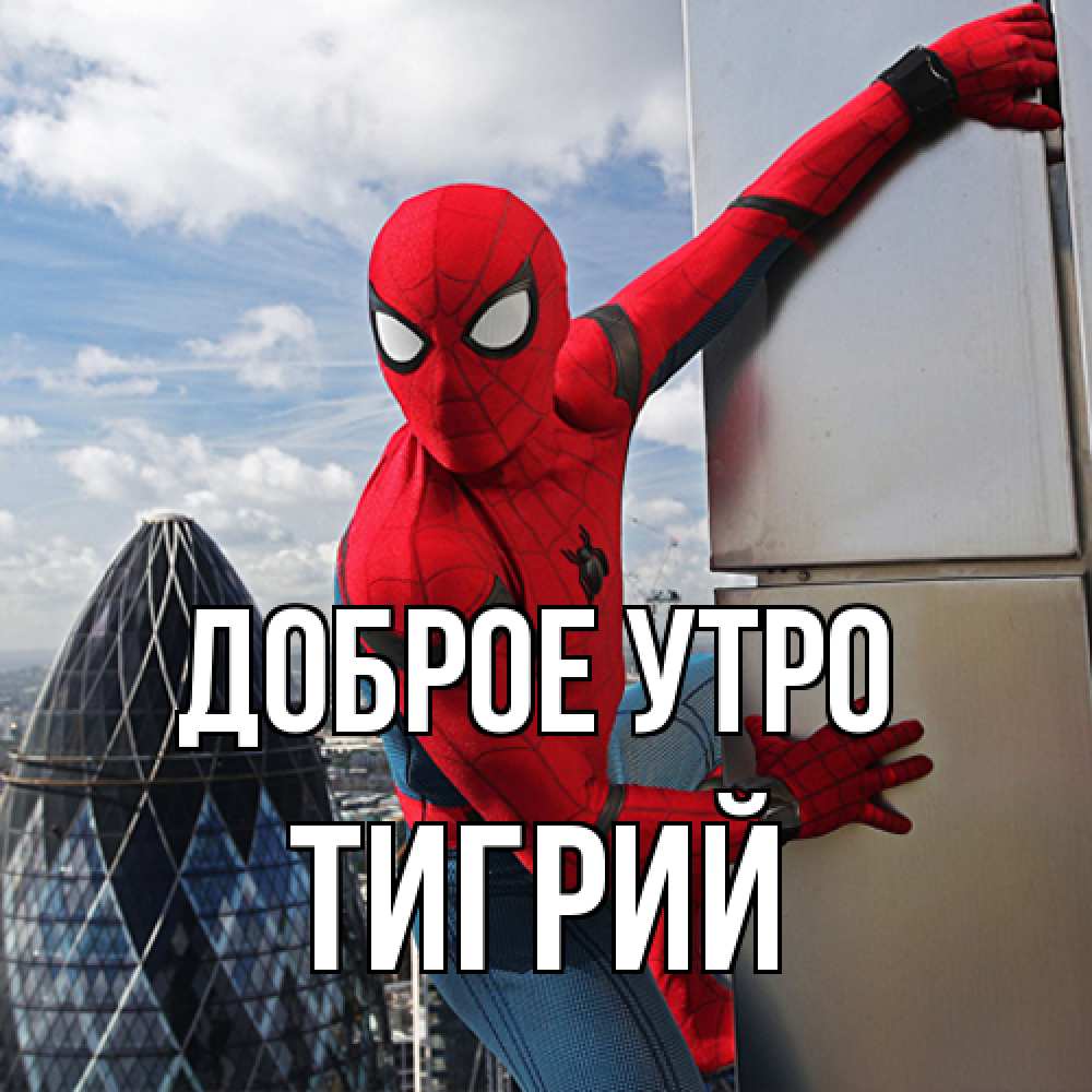 Открытка на каждый день с именем, Тигрий Доброе утро марвел герои Прикольная открытка с пожеланием онлайн скачать бесплатно 