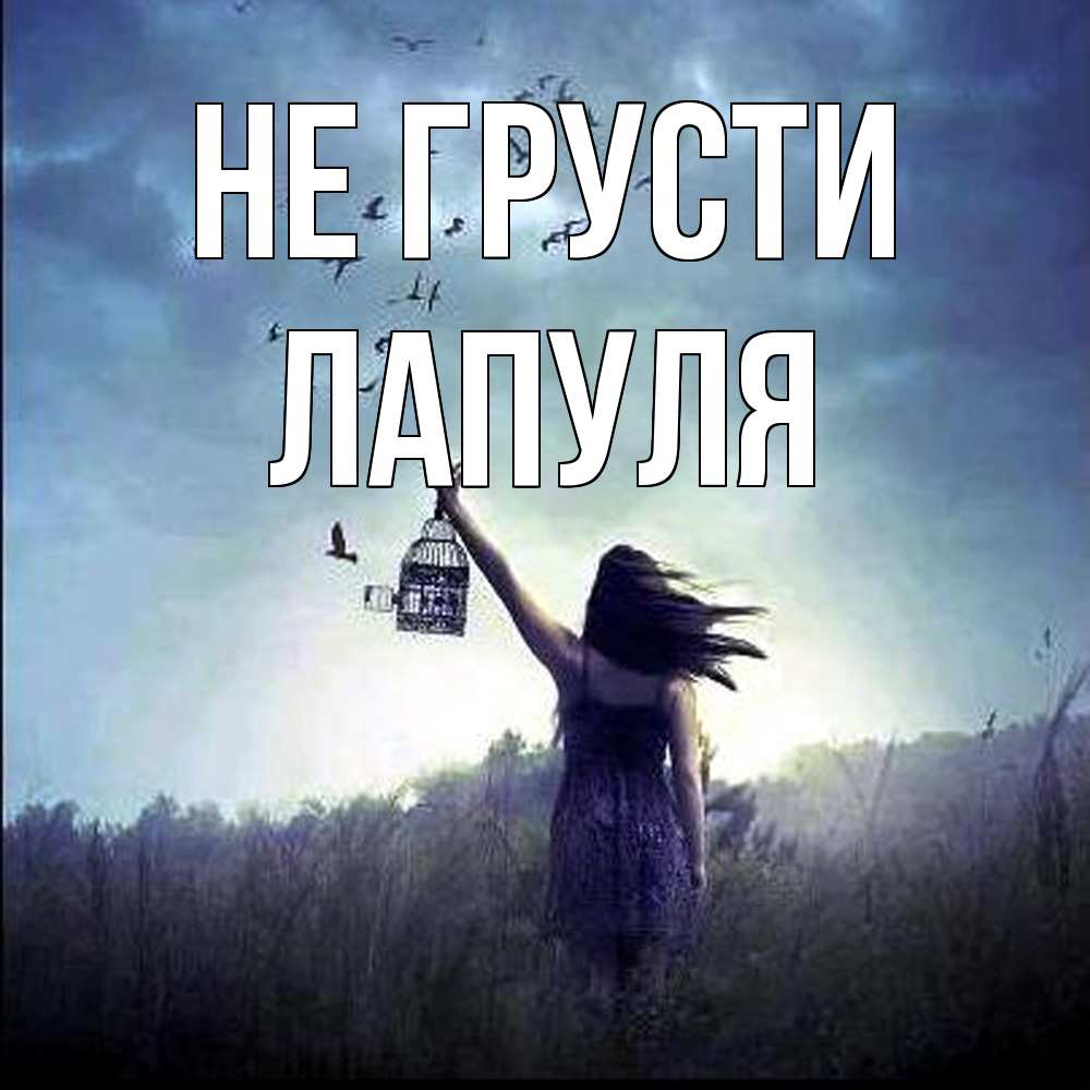 Открытка на каждый день с именем, Лапуля Не грусти на волю Прикольная открытка с пожеланием онлайн скачать бесплатно 