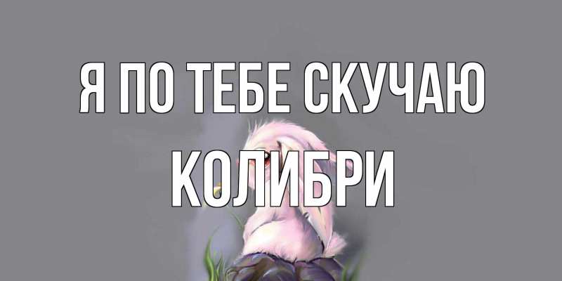 Открытка с именем, Колибри, Я по тебе скучаю