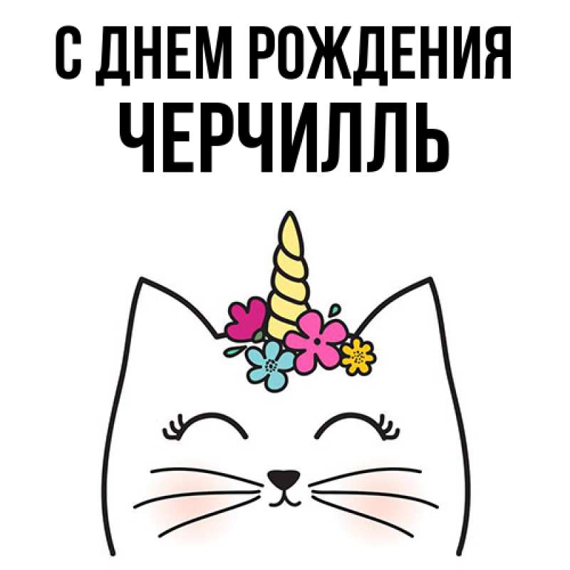 Картинка С днем рождения, Черчилль