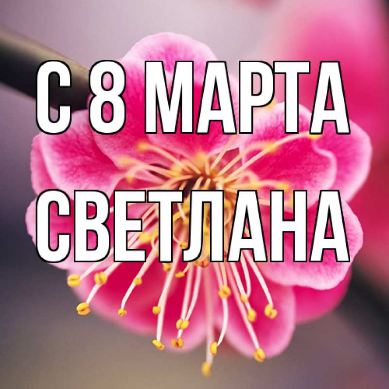 Картинка C 8 МАРТА, Светлана