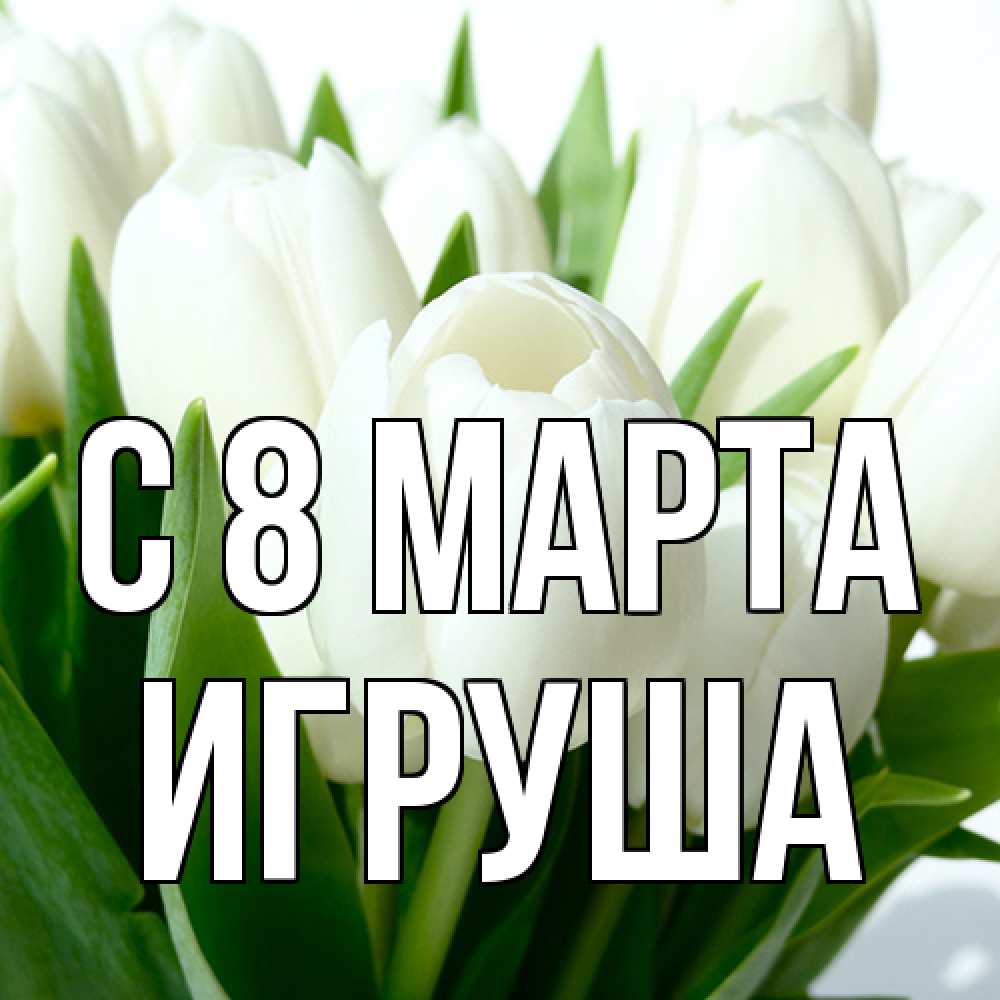Открытка на каждый день с именем, Игруша C 8 МАРТА цветы Прикольная открытка с пожеланием онлайн скачать бесплатно 