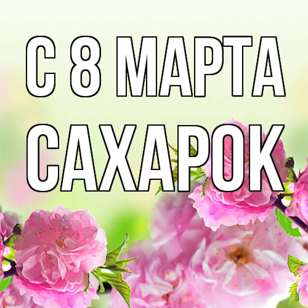 Открытка на каждый день с именем, сахарок C 8 МАРТА цветы Прикольная открытка с пожеланием онлайн скачать бесплатно 