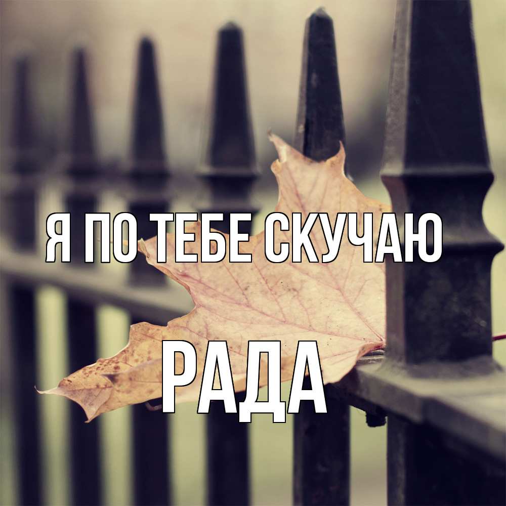 Открытка на каждый день с именем, Рада Я по тебе скучаю очень скучно Прикольная открытка с пожеланием онлайн скачать бесплатно 
