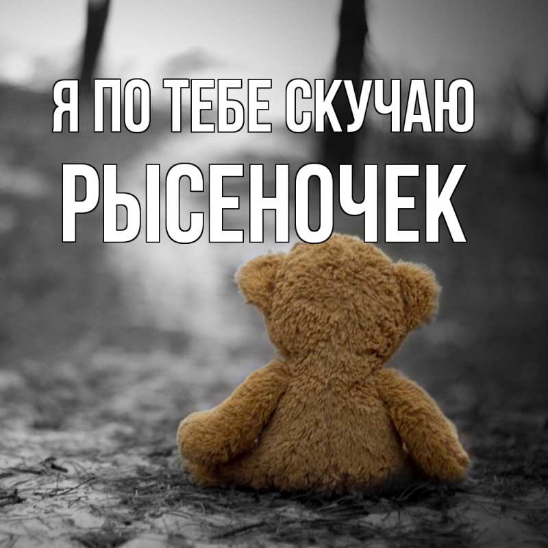 Картинка Я по тебе скучаю, Рысеночек