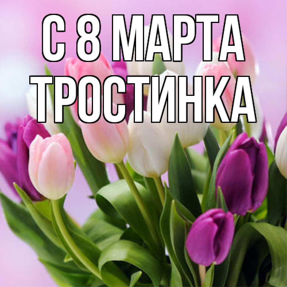 Открытка на каждый день с именем, Тростинка C 8 МАРТА весна март Прикольная открытка с пожеланием онлайн скачать бесплатно 