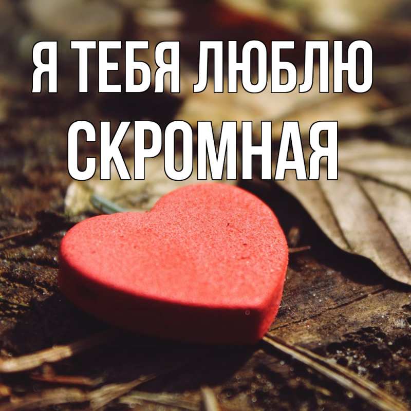 Картинка Я тебя люблю, скромная
