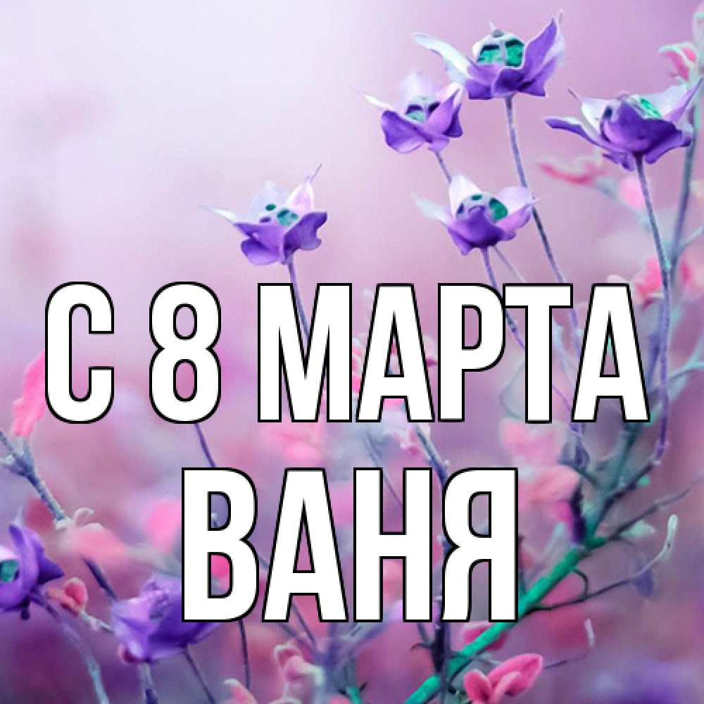 Открытка на каждый день с именем, Ваня C 8 МАРТА международный женский день 2 Прикольная открытка с пожеланием онлайн скачать бесплатно 