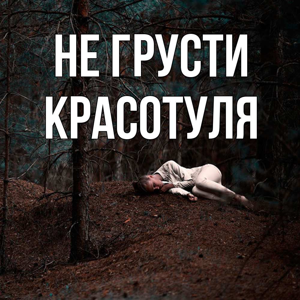 Открытка на каждый день с именем, Красотуля Не грусти лес Прикольная открытка с пожеланием онлайн скачать бесплатно 