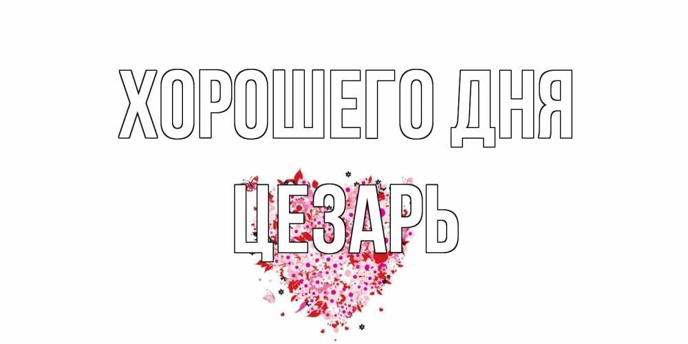 Открытка на каждый день с именем, Цезарь Хорошего дня открытка на каждый день для любимой Прикольная открытка с пожеланием онлайн скачать бесплатно 