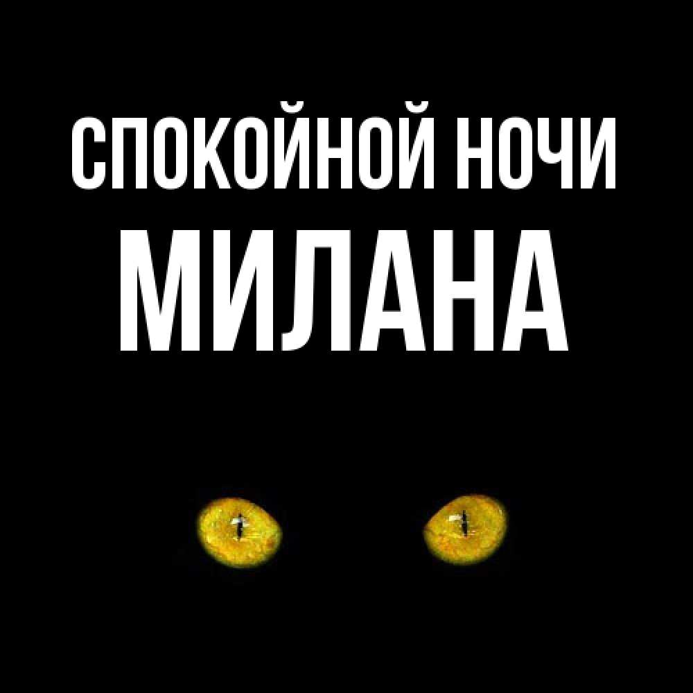 Открытка на каждый день с именем, Милана Спокойной ночи сладких снов бесстрашный мой дружочек Прикольная открытка с пожеланием онлайн скачать бесплатно 