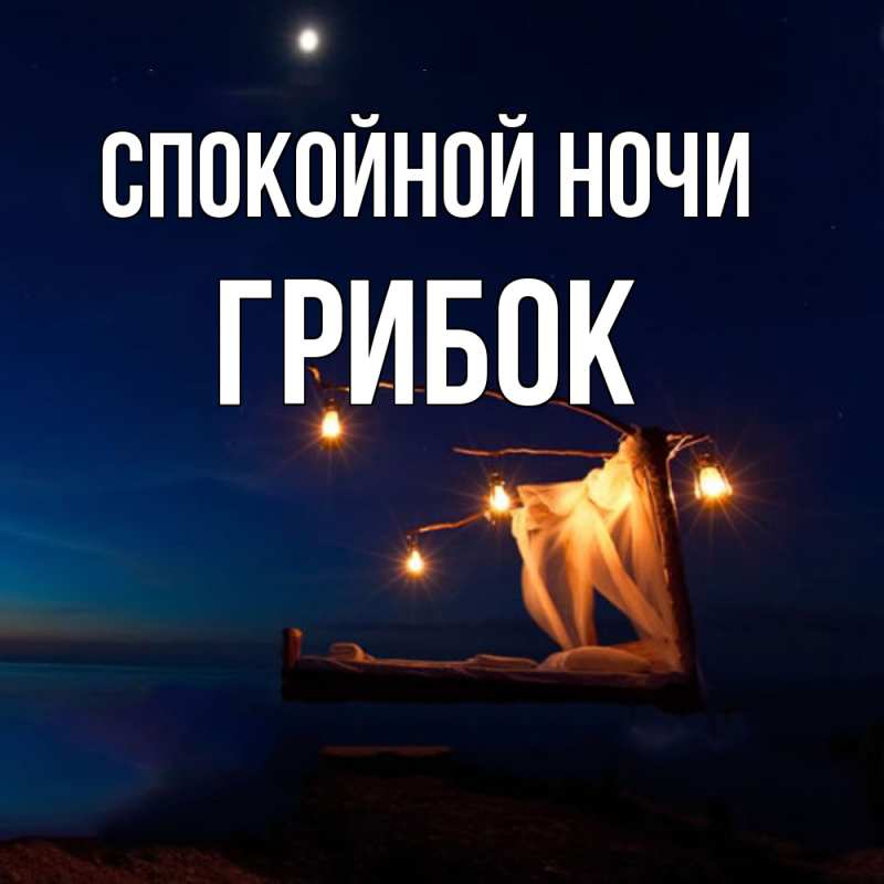 Картинка Спокойной ночи, Грибок